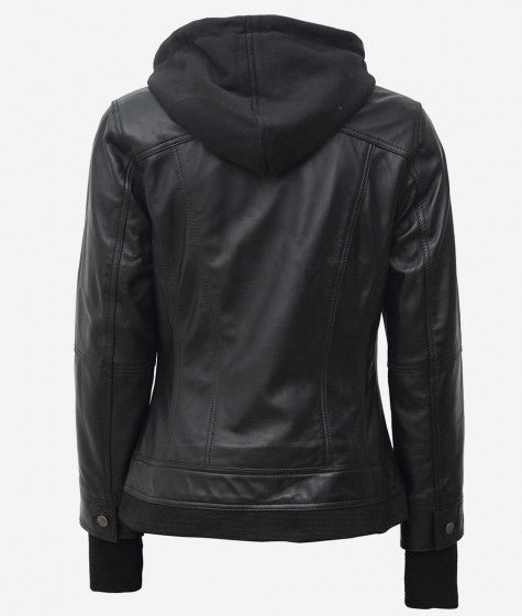 Shop Trending Black Bomber Jacket With Removable Hood