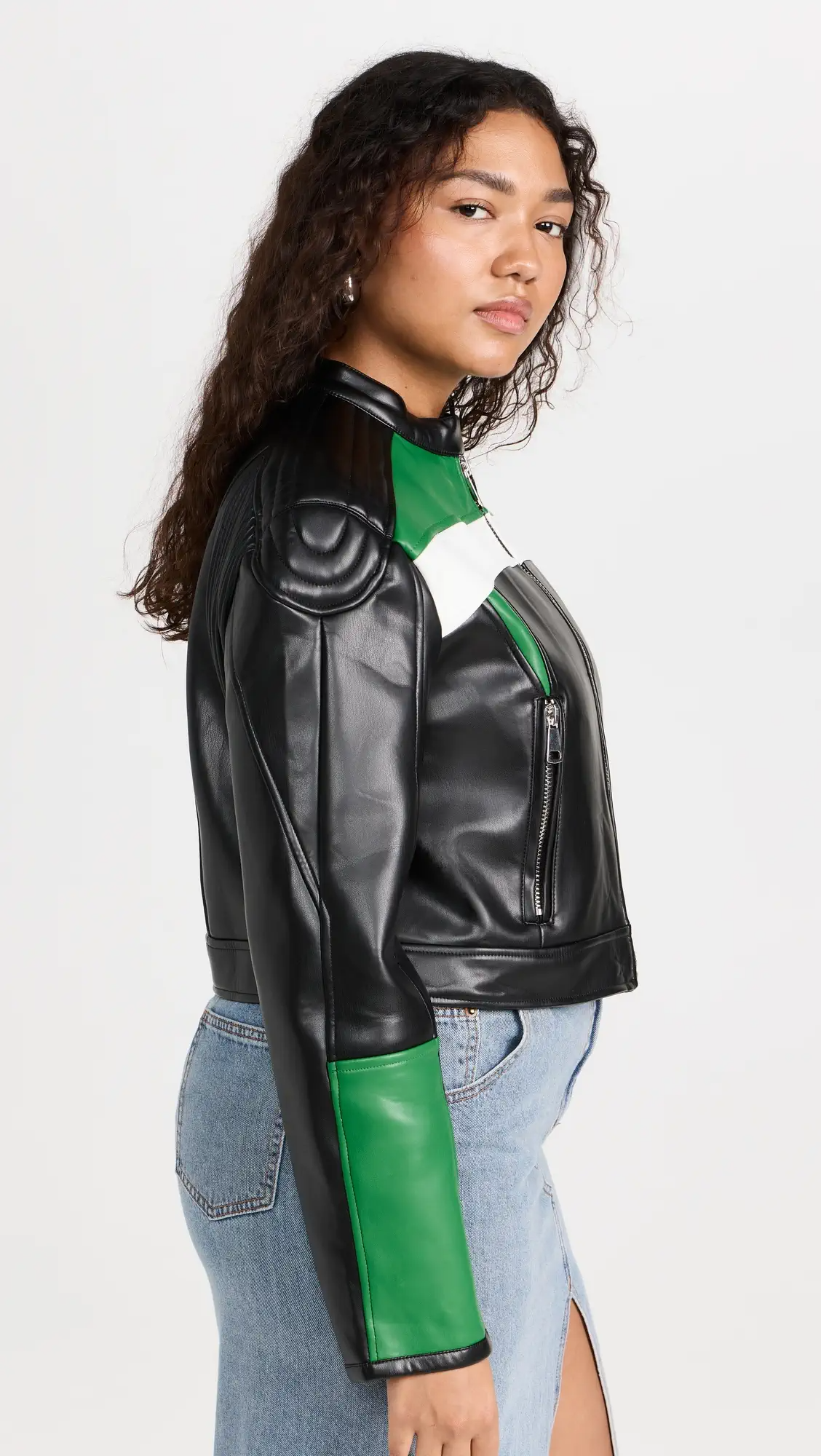 Shop Nueve Biker Jacket by TJS
