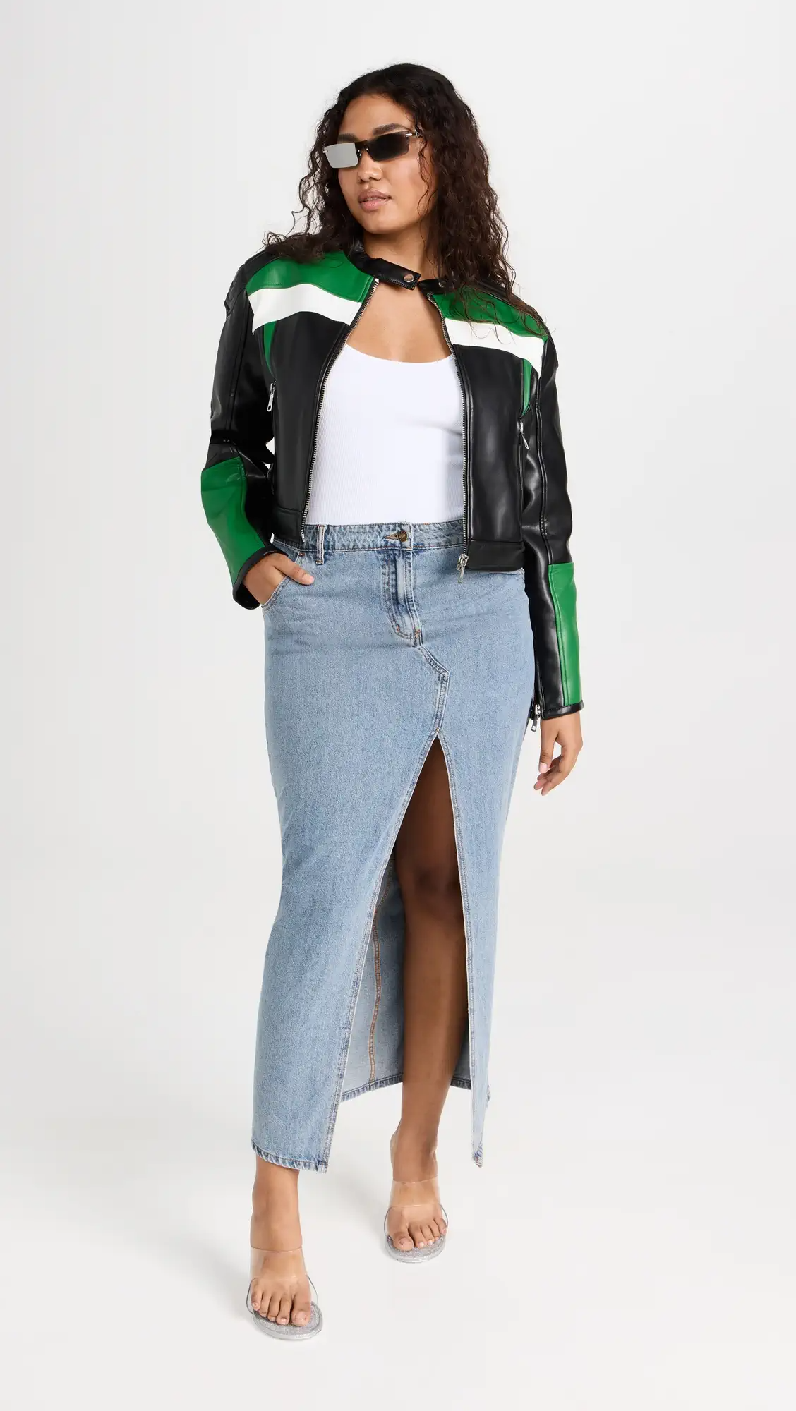 Shop Nueve Biker Jacket by TJS