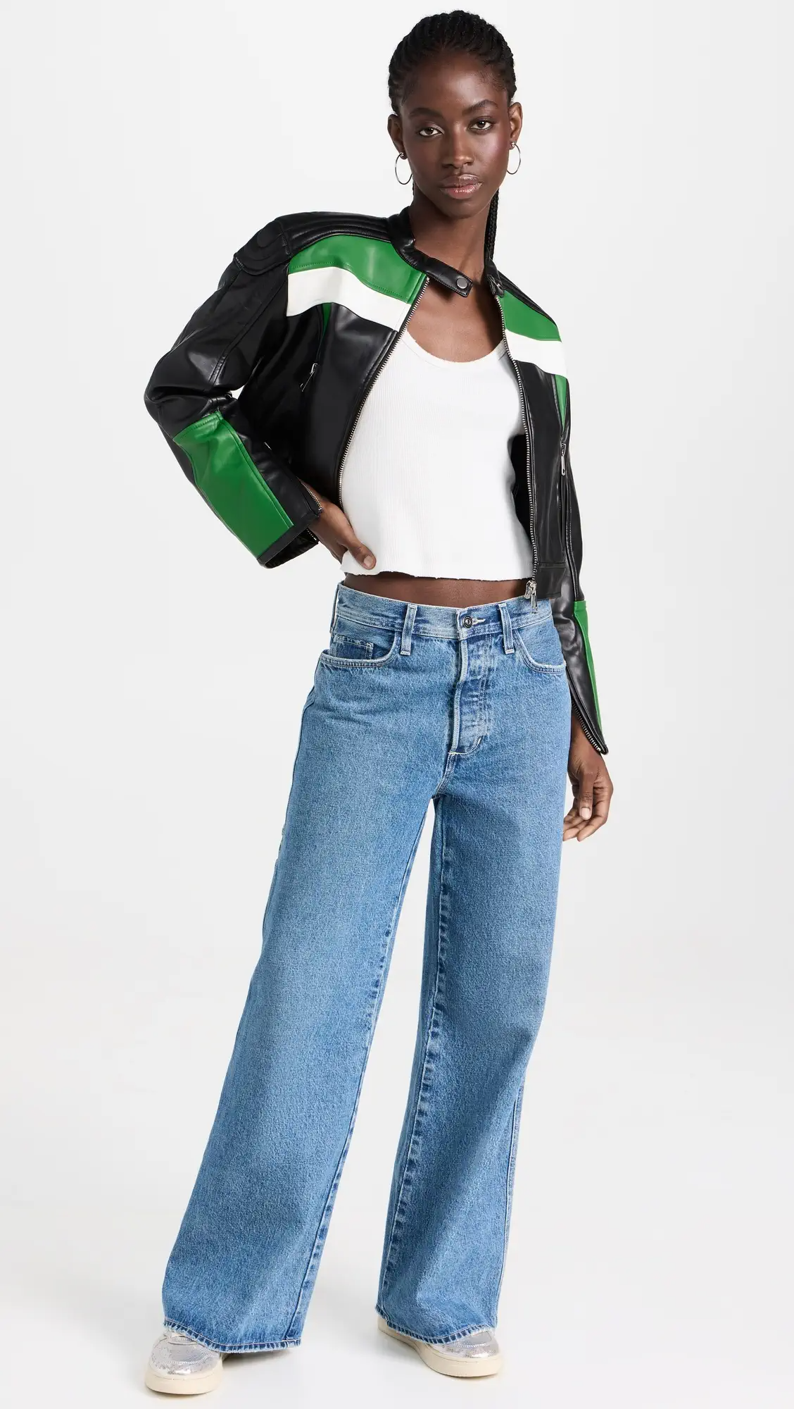 Shop Nueve Biker Jacket by TJS