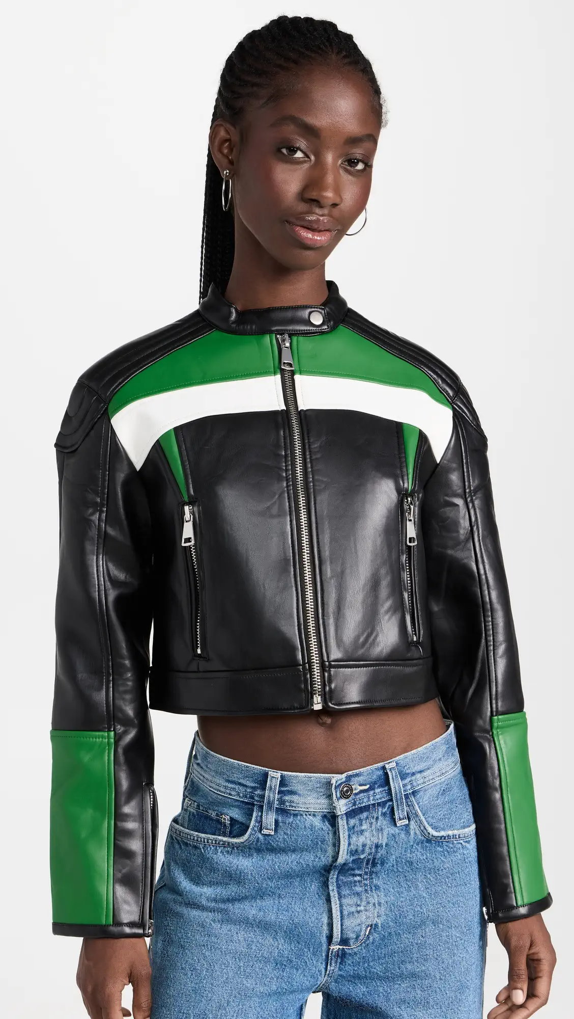 Shop Nueve Biker Jacket by TJS