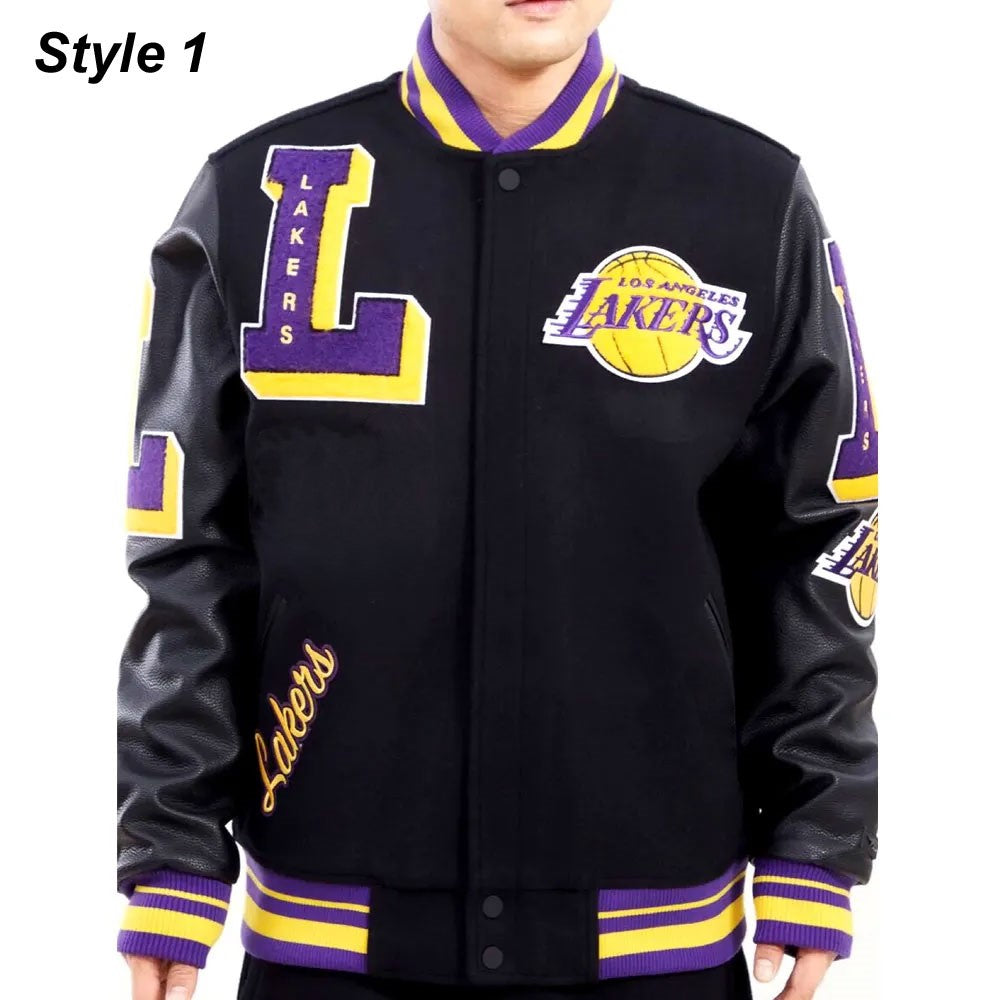 Shop Mash Up Capsule LA Lakers Varsity Jacket