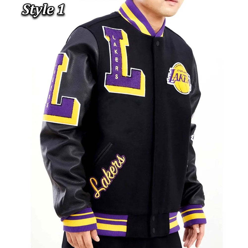 Shop Mash Up Capsule LA Lakers Varsity Jacket
