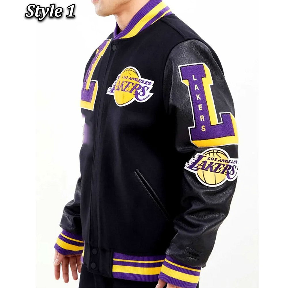 Shop Mash Up Capsule LA Lakers Varsity Jacket