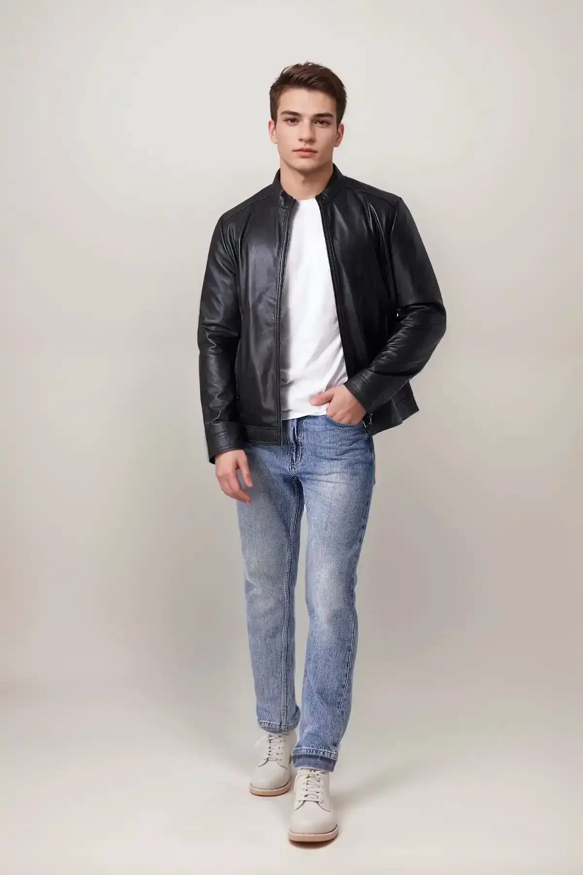 Shop Men Club Night Classic Leather Jacket