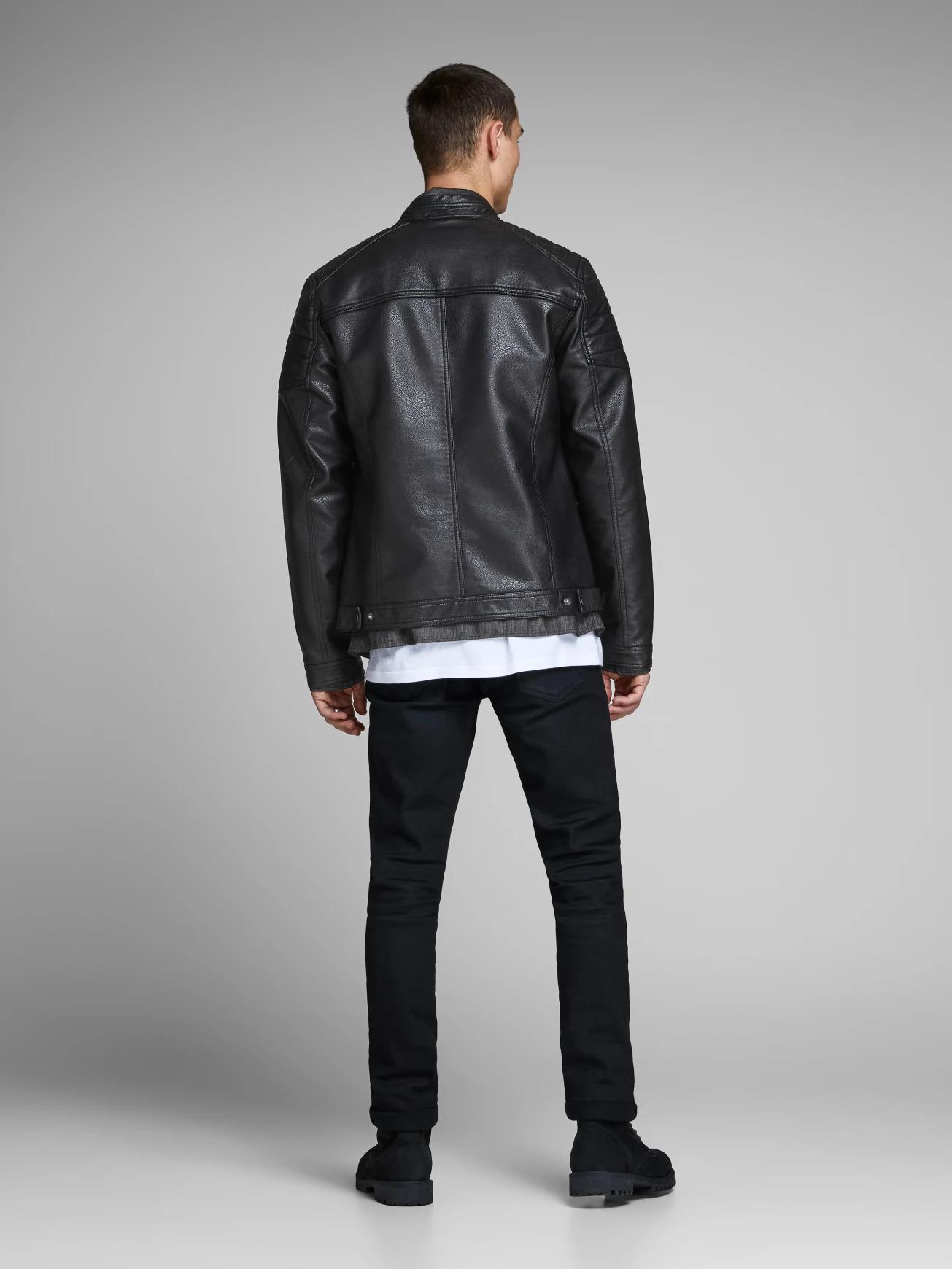 Shop Impressive Shiny Black Shoulder Padding Stylish Jacket For Men by TJS