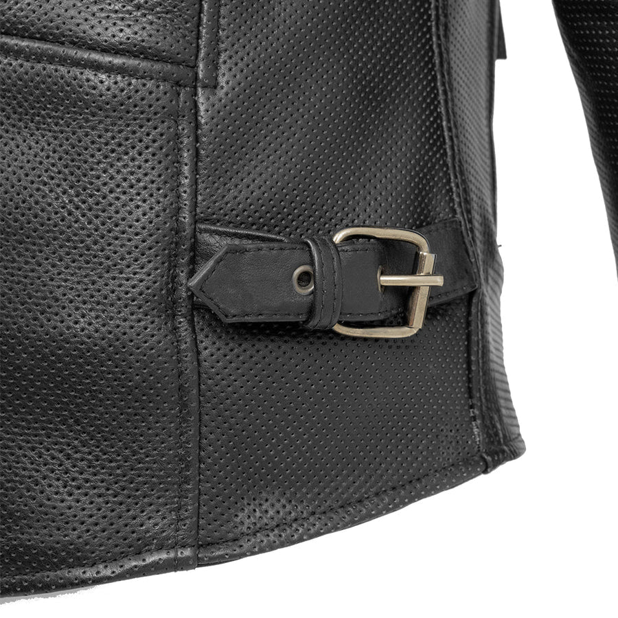 Shop Premium Turbine Men's Motorcycle Perforated Leather Jacket By TJS